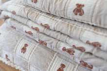 Load image into Gallery viewer, NEW GRAIN TEDDY PATCHWORK BLANKET || CRIB