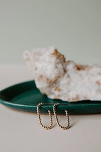 Load image into Gallery viewer, BEADED OBLONG HOOP