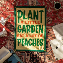 Load image into Gallery viewer, OXFORD PENNANT PLANT A LITTLE GARDEN EAT A LOT OF PEACHES || JOHN PRINE