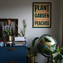 Load image into Gallery viewer, OXFORD PENNANT PLANT A LITTLE GARDEN EAT A LOT OF PEACHES || JOHN PRINE
