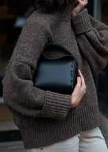 Load image into Gallery viewer, LEATHER SADDLE BAG || BLACK