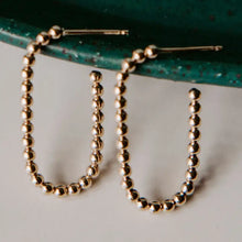 Load image into Gallery viewer, BEADED OBLONG HOOP