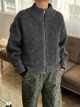 Load image into Gallery viewer, LE BON SHOPPE ALPACA ZIP JACKET || CHARCOAL