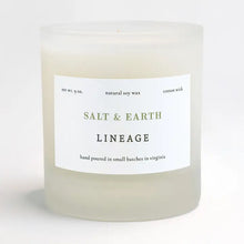 Load image into Gallery viewer, LINEAGE SALT + EARTH SOY CANDLE