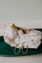 Load image into Gallery viewer, BEADED OBLONG HOOP