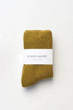 Load image into Gallery viewer, LE BON SHOPPE CLOUD SOCKS || GREEN OLIVE
