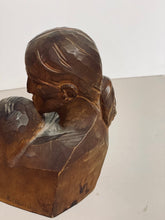Load image into Gallery viewer, VINTAGE WOMAN AND CHILD CARVED SCULPTURE