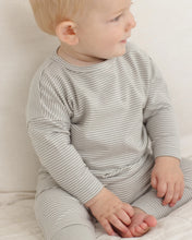 Load image into Gallery viewer, QUINCY MAE Drawstring Pant Sage Micro Stripe