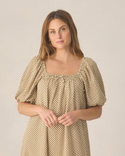 Load image into Gallery viewer, RYLEE + CRU WOMEN'S SABRINA MINI DRESS OCRE CHECK