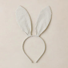 Load image into Gallery viewer, SALE - NORALEE BUNNY HEADBAND SKY STRIPE SEERSUCKER