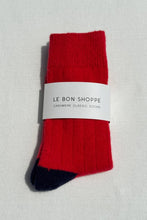 Load image into Gallery viewer, LE BON SHOPPE CLASSIC CASHMERE SOCK || POPPY RED