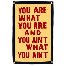 Load image into Gallery viewer, OXFORD PENNANT YOU ARE WHAT YOU ARE CAMP FLAG || JOHN PRINE