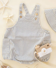 Load image into Gallery viewer, RYLEE & CRU LOU ROMPER RAILROAD STRIPE