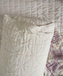 NEW GRAIN QUILTED PILLOWCASE || NATURAL