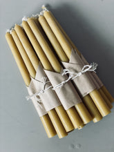 Load image into Gallery viewer, HANDMADE 100% BEESWAX TAPER CANDLES || SET OF 2