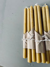 Load image into Gallery viewer, HANDMADE 100% BEESWAX TAPER CANDLES || SET OF 2