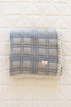 Load image into Gallery viewer, NEW GRAIN FRENCH PLAID BLANKET || BLUEBELL
