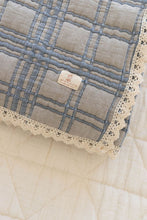 Load image into Gallery viewer, NEW GRAIN FRENCH PLAID BLANKET || BLUEBELL

