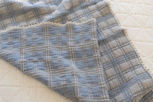 Load image into Gallery viewer, NEW GRAIN FRENCH PLAID BLANKET || BLUEBELL
