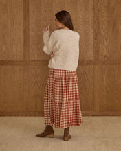 Load image into Gallery viewer, RYLEE + CRU TIERED MIDI SKIRT || RED PLAID
