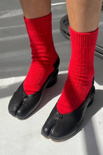 Load image into Gallery viewer, LE BON SHOPPE CLASSIC CASHMERE SOCK || POPPY RED
