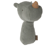 Load image into Gallery viewer, MAILEG LULLABY FRIENDS MOUSE RATTLE || RHINO PINE
