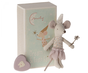 MAILEG TOOTH FAIRY MOUSE, LITTLE SISTER IN MATCHBOX - PREORDER