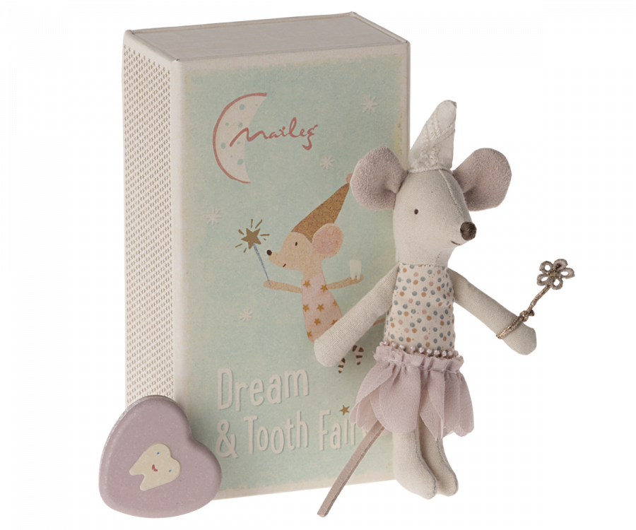 MAILEG TOOTH FAIRY MOUSE, LITTLE SISTER IN MATCHBOX - PREORDER