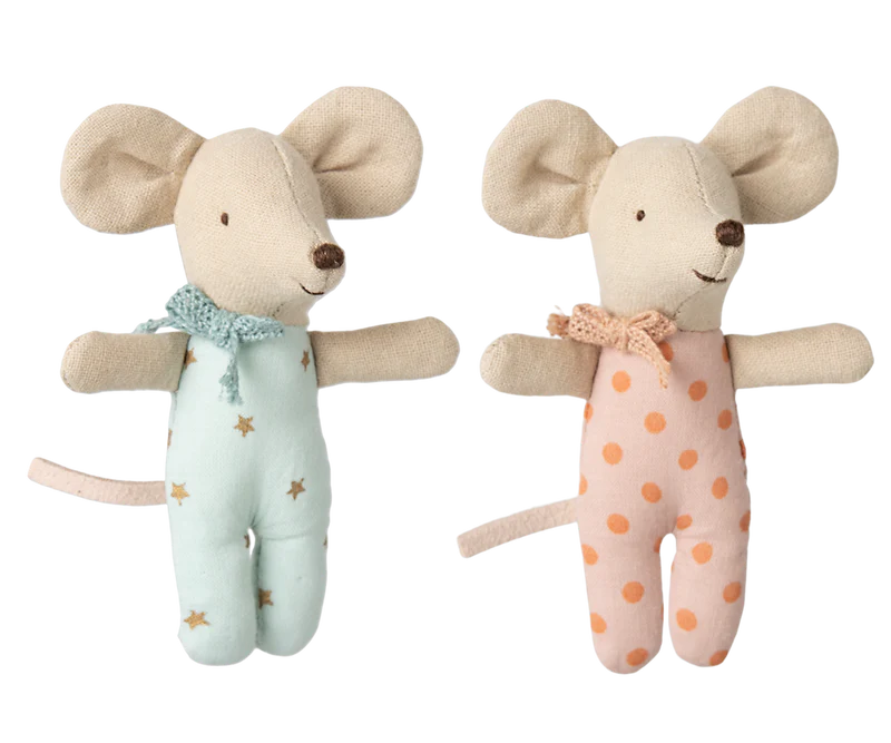 MAILEG TWINS BABY MICE in MATCHBOX