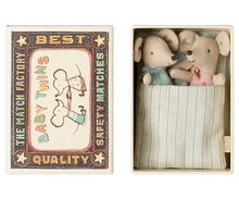 Load image into Gallery viewer, MAILEG TWINS BABY MICE in MATCHBOX

