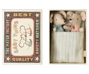 MAILEG TWINS BABY MICE in MATCHBOX