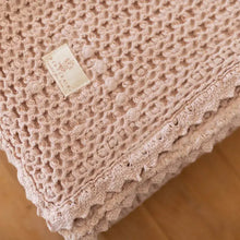 Load image into Gallery viewer, NEW GRAIN WAFFLE BABY BLANKET || PETAL
