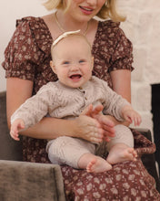 Load image into Gallery viewer, QUINCY MAE LONG SLEEVE BUBBLE ROMPER LILAC MIST
