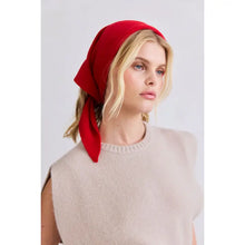 Load image into Gallery viewer, MERINO WOOL TRIANGLE SCARF || FLAMING RED
