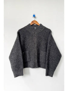 LE BON SHOPPE ALPACA ZIP JACKET || CHARCOAL