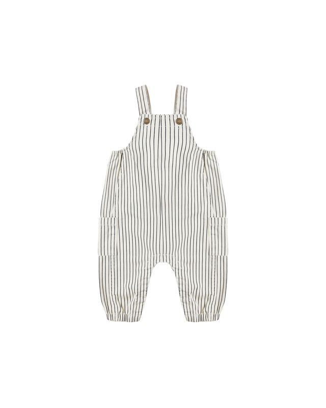RYLEE + CRU CARGO BABY OVERALL || NAVY PINSTRIPE