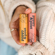 Load image into Gallery viewer, POPPY &amp; POUT LIP BALM || POMEGRANATE PEACH
