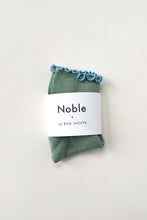 Load image into Gallery viewer, NOBLE x LE BON SHOPPE The Petite Ruffled Modal Socks || Sea Glass / Powder Blue
