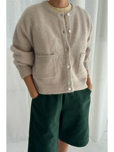 LE BON SHOPPE AMELIE ALPACA CARDIGAN || SMOKE