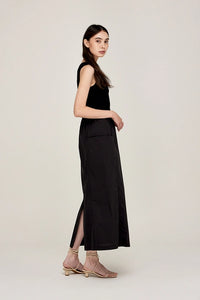 JERSEY MIXED COTTON MAXI DRESS