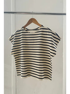 LE BON SHOPPE MANON TEE || NAVY STRIPE