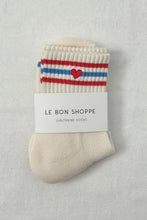 Load image into Gallery viewer, LE BON SHOPPE EMBROIDERED GIRLFRIEND SOCKS || LECHE+ HEART
