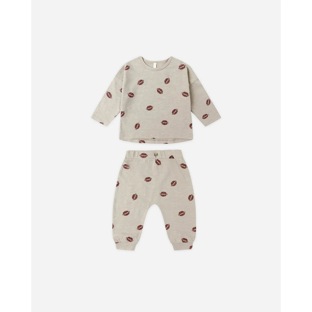 RYLEE + CRU TEE + PANT SET || FOOTBALLS