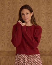 Load image into Gallery viewer, RYLEE + CRU FUZZY CARDIGAN || RUBY
