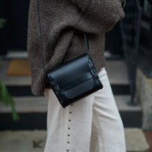 Load image into Gallery viewer, LEATHER SADDLE BAG || BLACK
