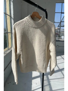 LE BON SHOPPE ZOEY COTTON SWEATER || NATURAL