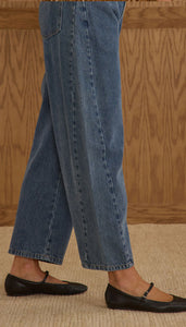 RYLEE + CRU BARREL PANT | INDIGO DENIM