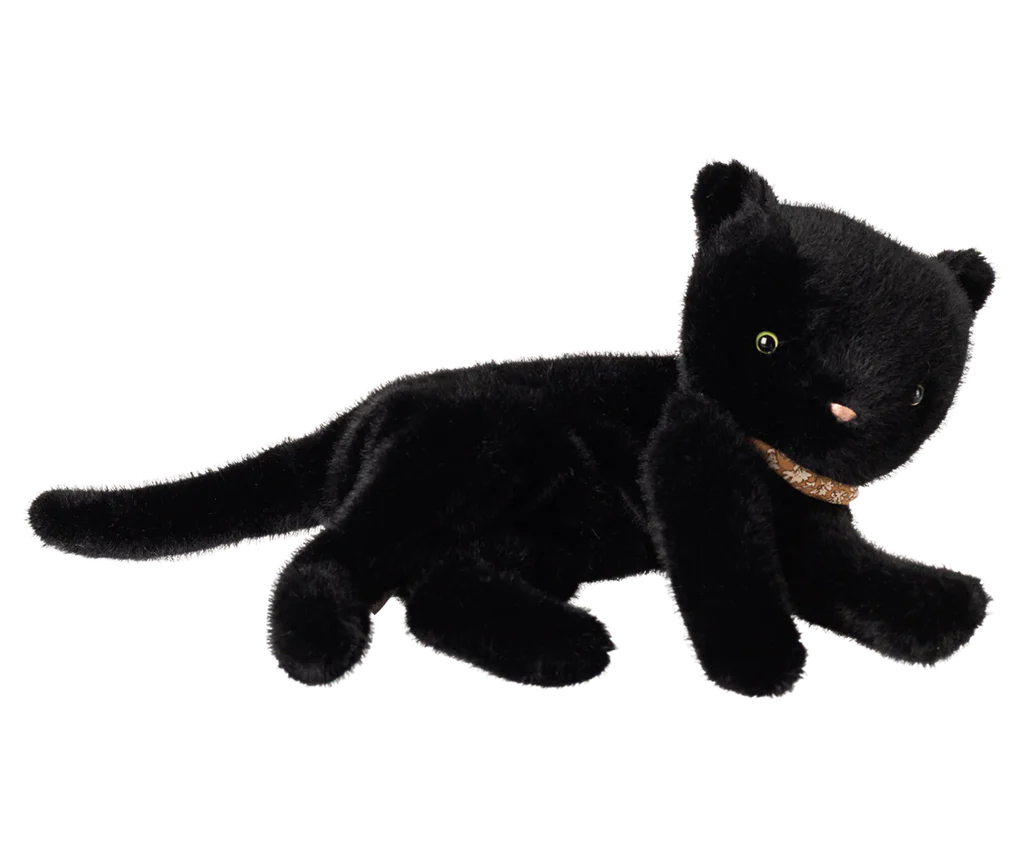 PREORDER - MAILEG SLEEPING KITTEN PLUSH, MEDIUM || BLACK