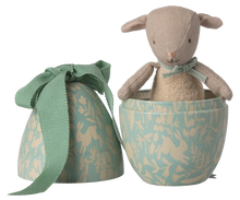 Load image into Gallery viewer, MAILEG EASTER EGG W/ MICRO LAMB, SMALL || DUSTY MINT
