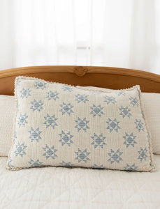 NEW GRAIN STAR QUILT PILLOWCASE || SKY